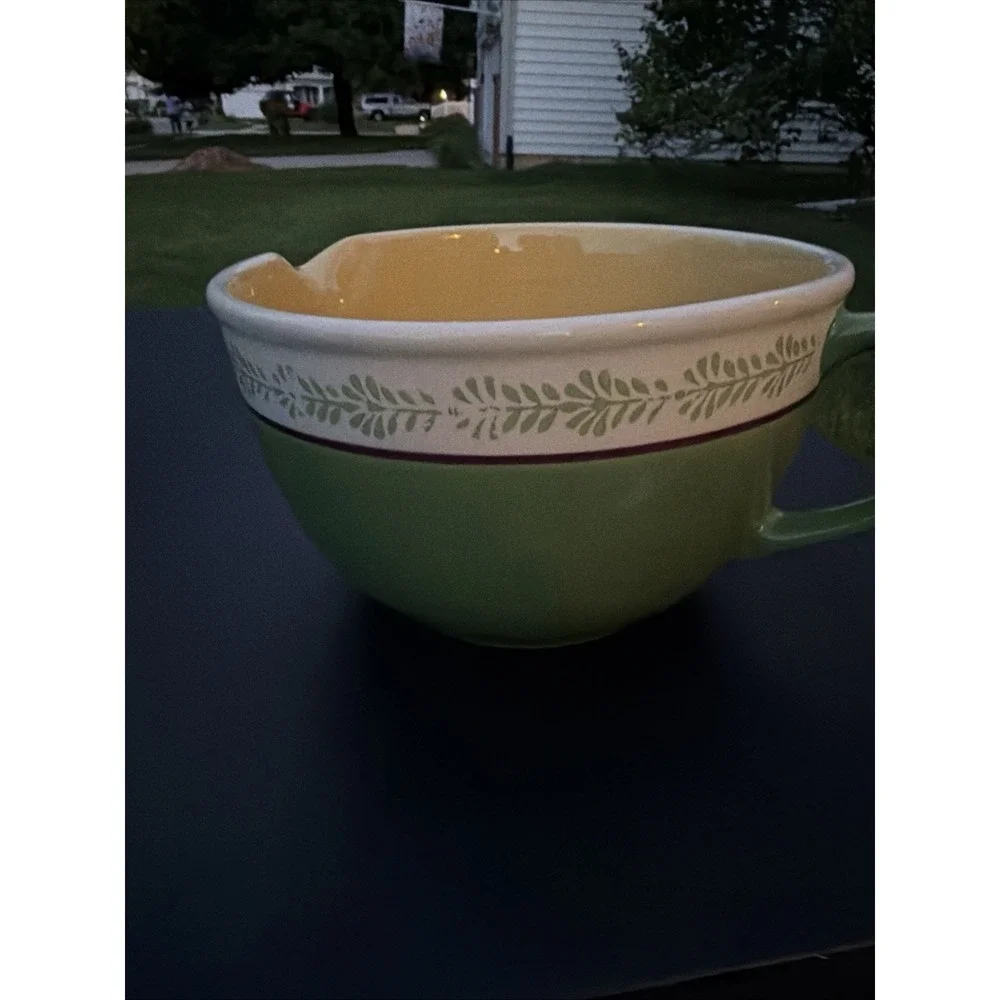 Pfaltzgraff Circle of Kindness Tipperary Bakers Batter Bowl Green VTG Pancakes